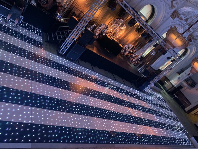 Striped Starlit Dance Floor Hire